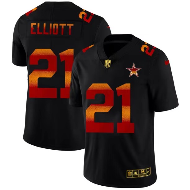 2020 Men Nike NFL Dallas cowboys 21 Elliott black fashion limited jerseys